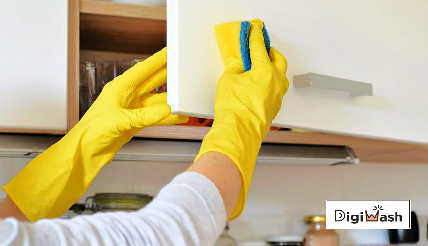 5 روش خانگی پاک کردن چربی کابینت آشپزخانه